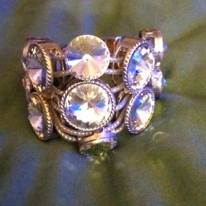 Silver crystal bracelet